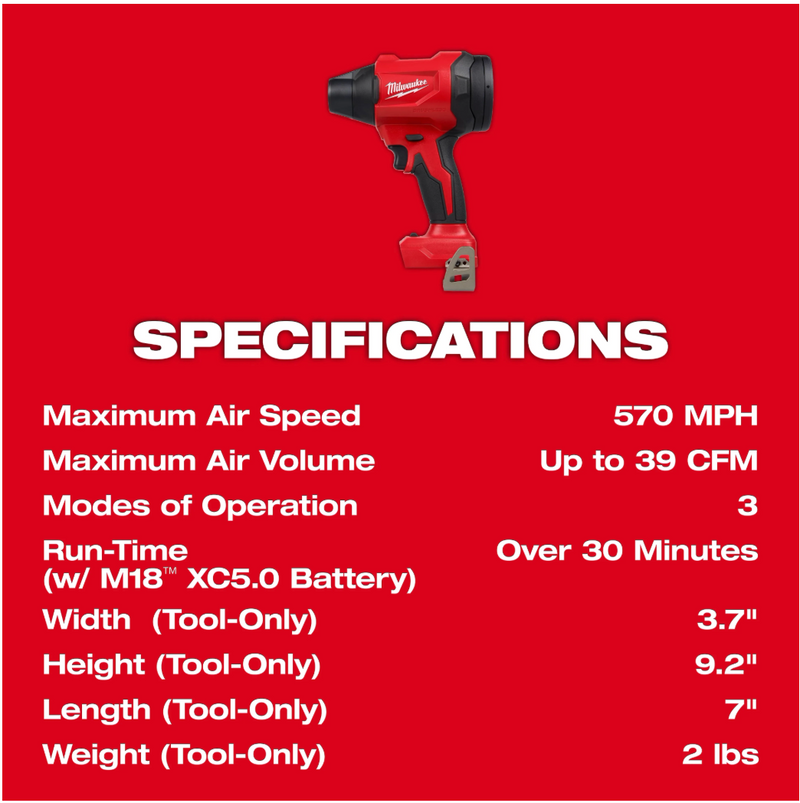 0887-20 Milwaukee M18 Brushless Precision Blower
