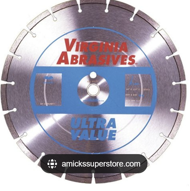 425-03018 Virginia Abrasives Ultra Value Diamond Blade 14"