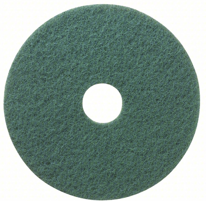 416-50205 Virginia Abrasives 1" x 20" Green Scrubber / Buffer Pads