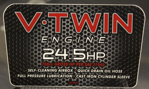 132-0902 Toro V-Twin 24.5HP Engine Decal