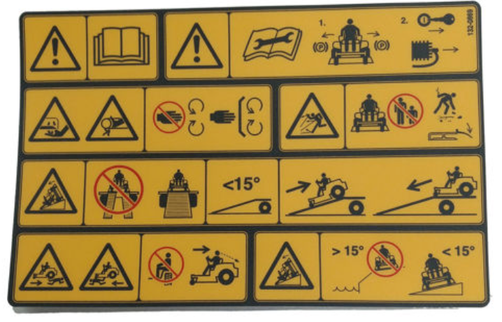 132-0869 Toro Danger Decal Lever Steer