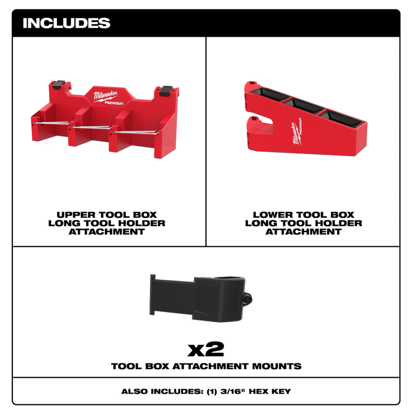 48-22-8607 Milwaukee PACKOUT™ Tool Box Long Tool Holder Attachment
