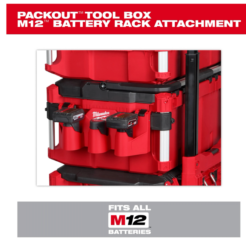 48-22-8604 Milwaukee PACKOUT™ Tool Box M12™ Battery Rack Attachment