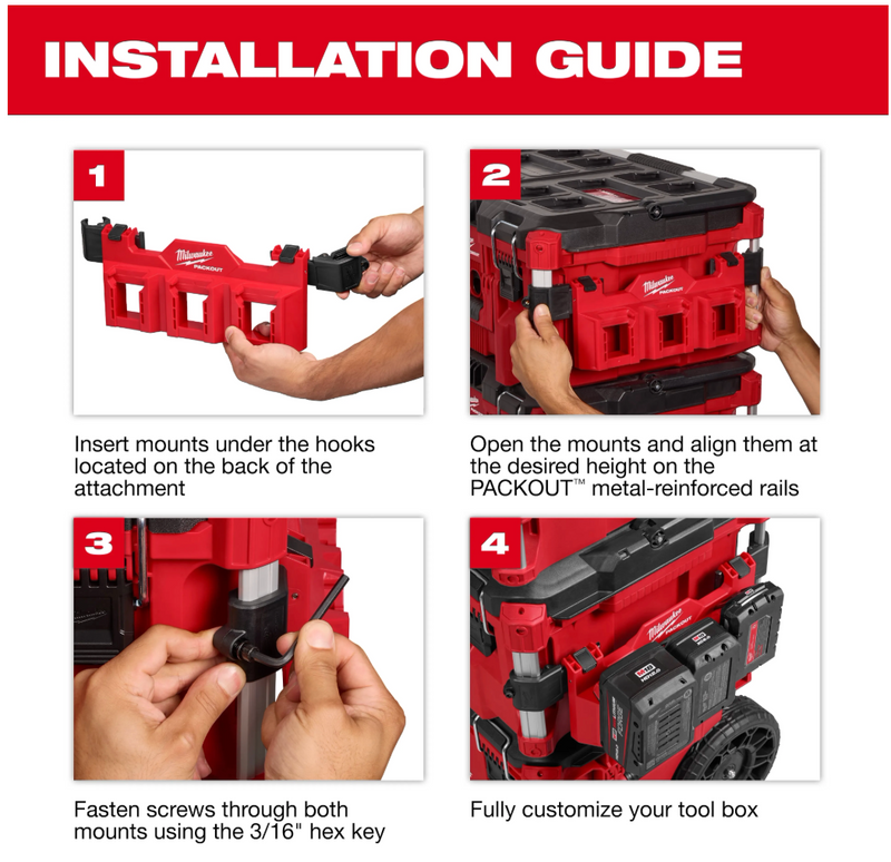 48-22-8602 Milwaukee PACKOUT™ Tool Box Caddy Attachment