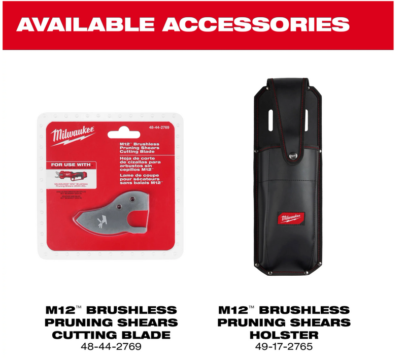 2534-20 Milwaukee M12 Brushless Pruning Shears (Tool Only)