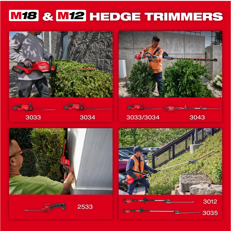 2533-20 Milwaukee M12 Fuel 8" Hedge Trimmer (Tool Only)