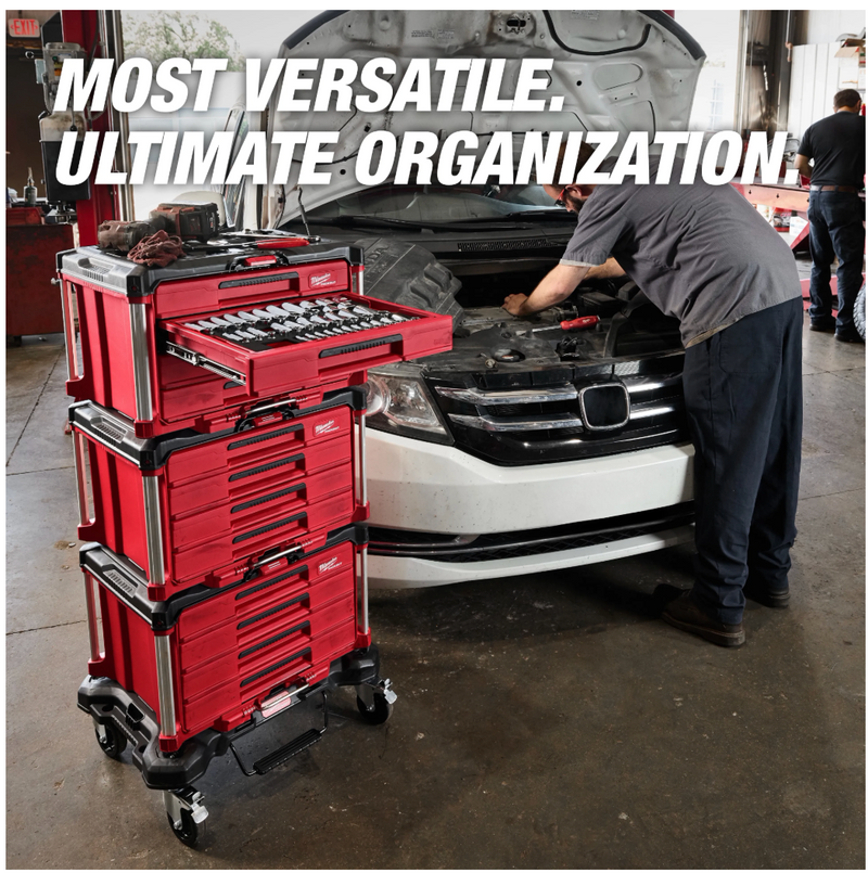 48-22-9492 Milwaukee 60pc. Metric & SAE Combination Wrench Set with PACKOUT™ 4 Drawer Tool Box