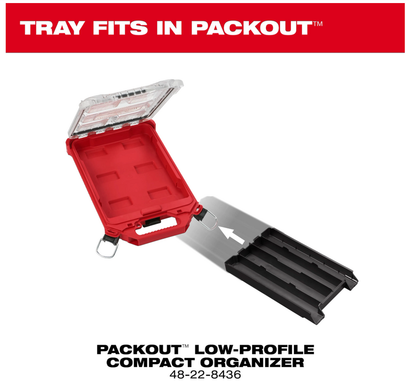 48-22-5640 Milwaukee Four Compartment Tray for PACKOUT™ Low-Profile Compact Organizers