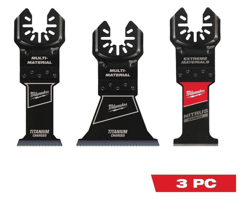 49-10-9005 Milwaukee OPEN-LOK 3 PC Multi-Material Multi-Tool Blade Variety Pack