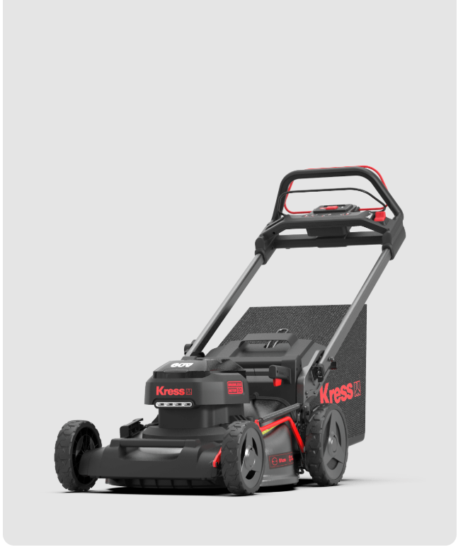 KG760.1 Kress 60V 21-inch Steel Deck Self-Propelled Mower (2 x 5Ah Battery + 5-Amp Charger)