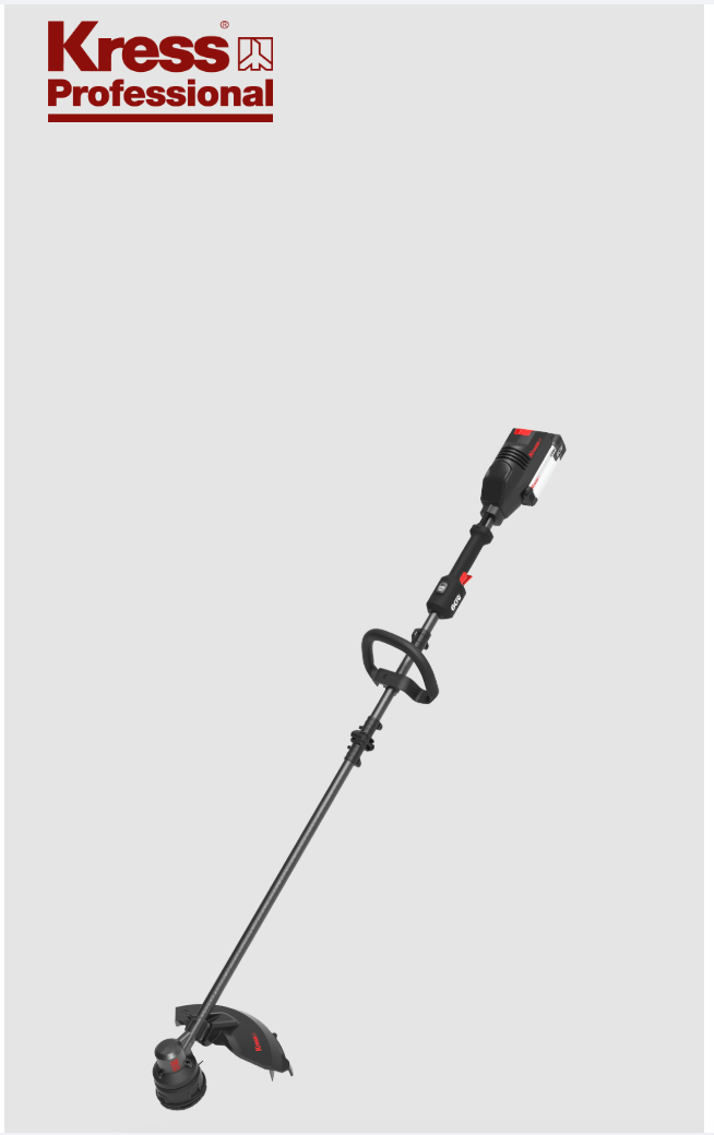 KG162 Kress 60V 16-inch Brushless Line Trimmer (Carbon Fiber) (2.5Ah Battery + 3-Amp Charger)