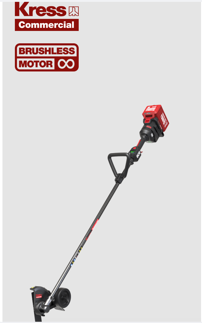 KC150.9 Kress Commercial 60V 8-inch Lawn Edger (Straight Shaft)