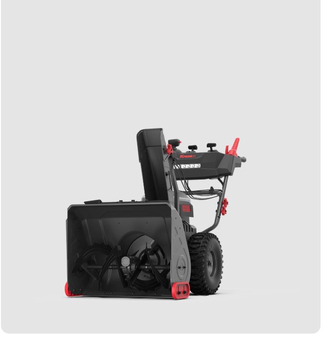 KG471 Kress 60V 24-inch 2-Stage Snow Thrower (4 x 5Ah Batteries + 8-Amp Dual Port Charger)