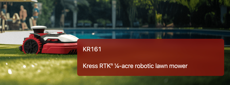 KR161 Kress 1/4 Acre MISSION RTK Robotic Lawn Mower