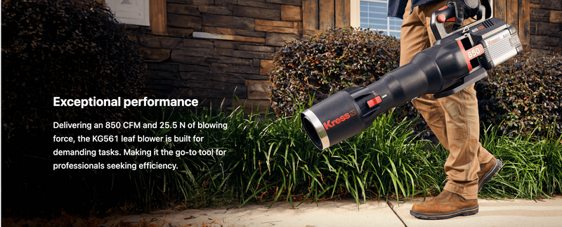 KG561 Kress 60V 850-CFM Blower (5Ah Battery + 3-Amp Charger)