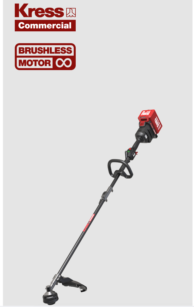 KC120.9 Kress Commercial-Grade 60 V Multi-Attachment String Trimmer