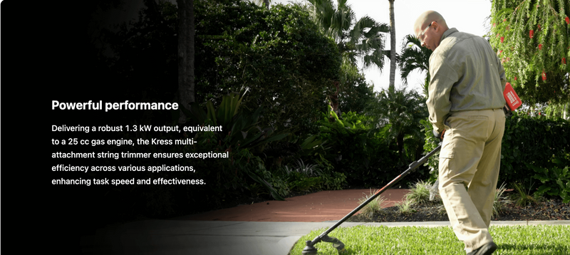 KC120.9 Kress Commercial-Grade 60 V Multi-Attachment String Trimmer