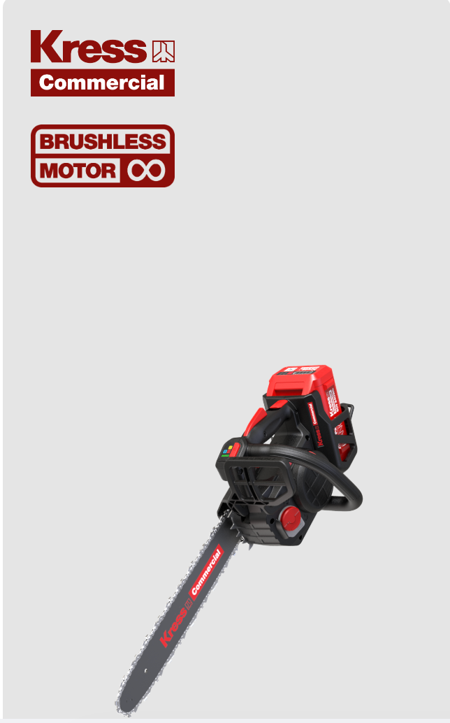 KC320.9 Kress Commercial-Grade 60 V 14"Ttop-Handle Chainsaw