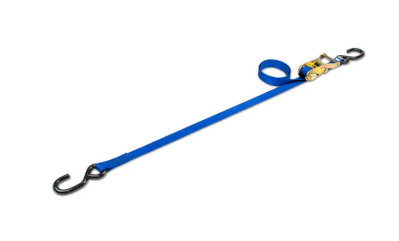 112106 Mac's 1" x 6' Ratchet Tie-Down Strap with S-Hook (Blue)