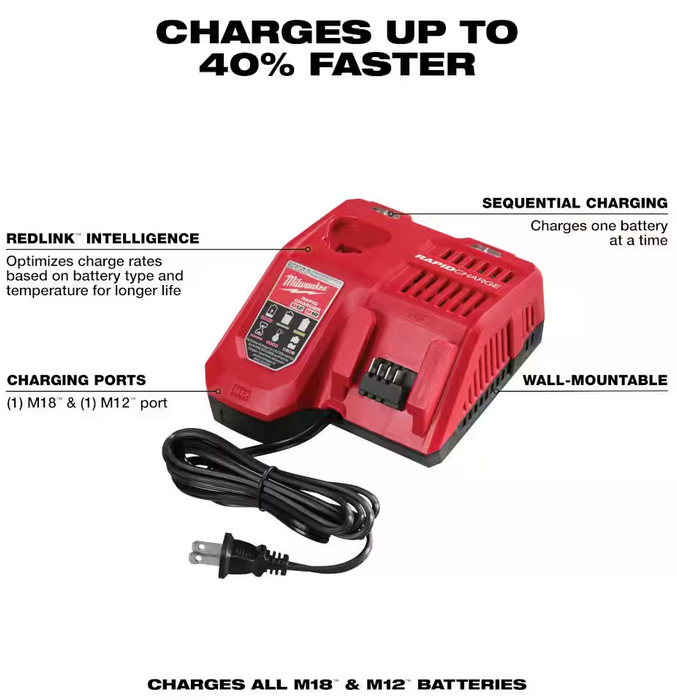 48-59-1808 Milwaukee M18 & M12 Rapid Charger