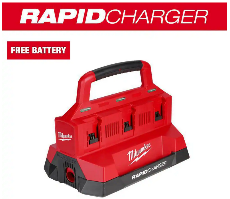 48-59-1809 Milwaukee M18 PACKOUT Six Bay Rapid Charger