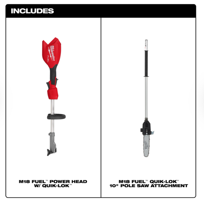 3016-20PS Milwaukee M18 Fuel 10" Pole Saw w/ QUIK-LOK (Tool Only)