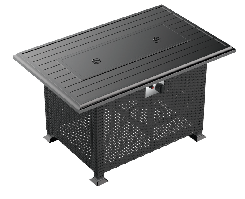 ULC-4327FTB23 Alaulm Gas Fire Pit Table with Wind Guard