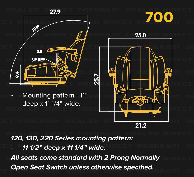 SK700 Seat King Commercial Suspension Seat