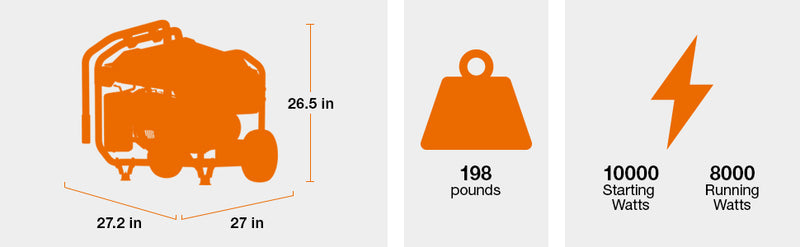 7686 Generac GP8000E Portable Generator