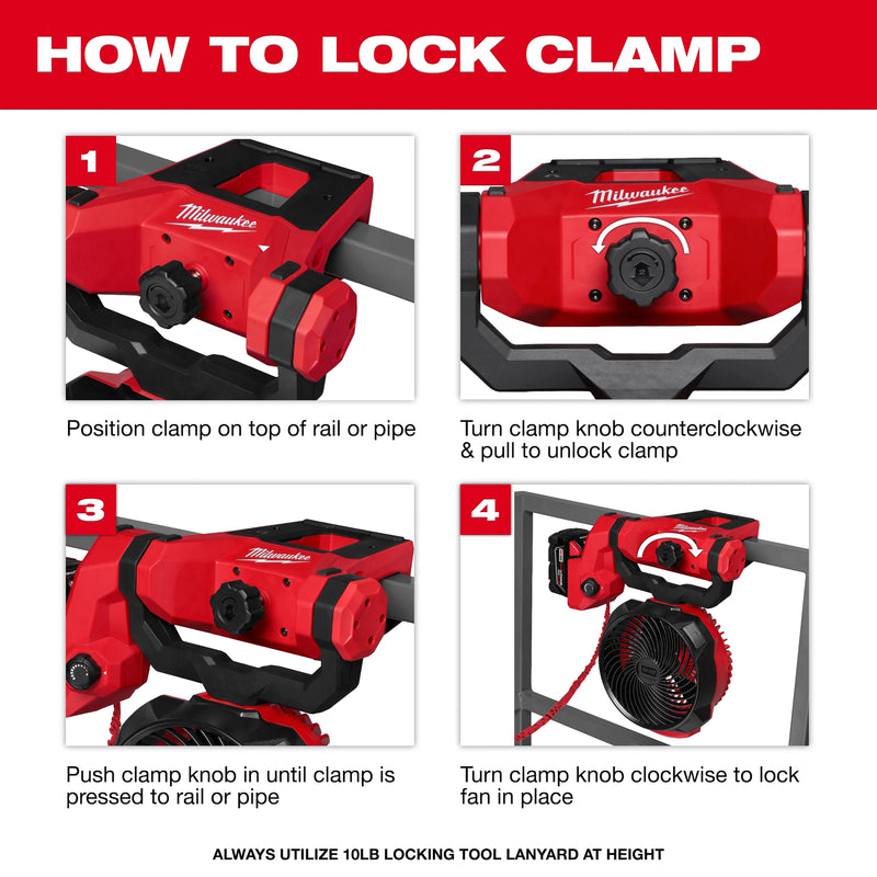 0817-20 Milwaukee M18 18-Volt Lithium-Ion Brushless Cordless Scissor Lift Fan (Tool-Only)