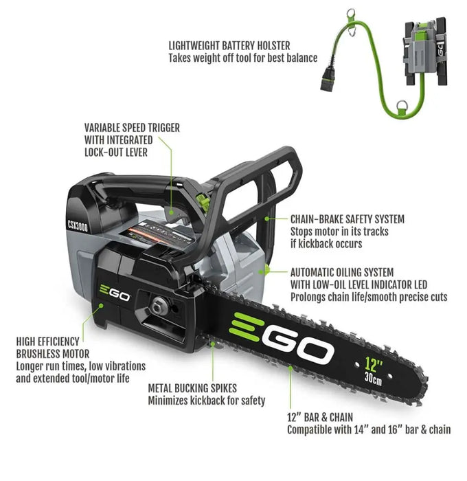 CSX3003 EGO 56V Commercial Top Handle Chain Saw Kit