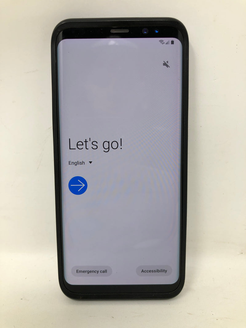G950U Samsung Galaxy S8 Phone Locked (AT&T) + Quad Lock Case