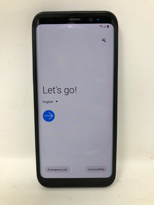 G950U Samsung Galaxy S8 Phone Locked (AT&T) with Quad Lock Case