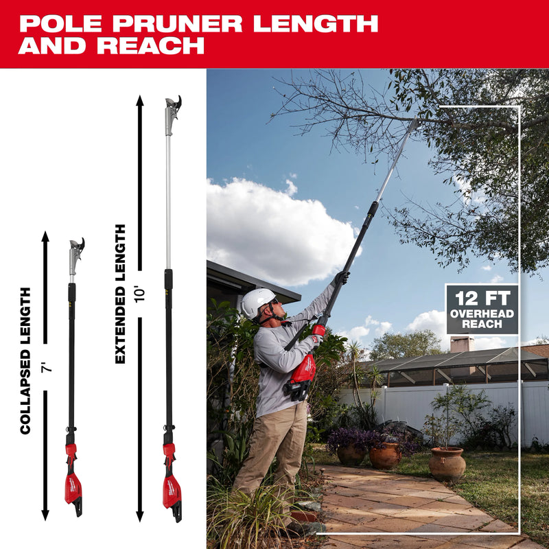 3008-20 Milwaukee M18 Brushless Telescoping Pole Pruning Shears (Tool Only)