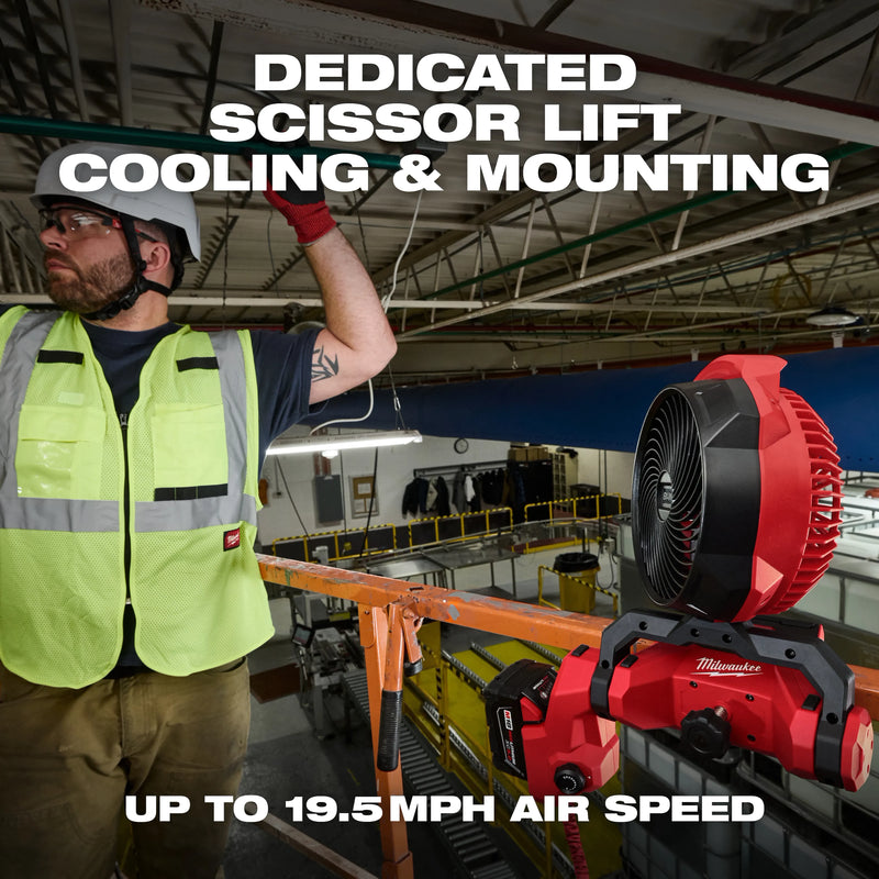 0817-20 Milwaukee M18 18-Volt Lithium-Ion Brushless Cordless Scissor Lift Fan (Tool-Only)