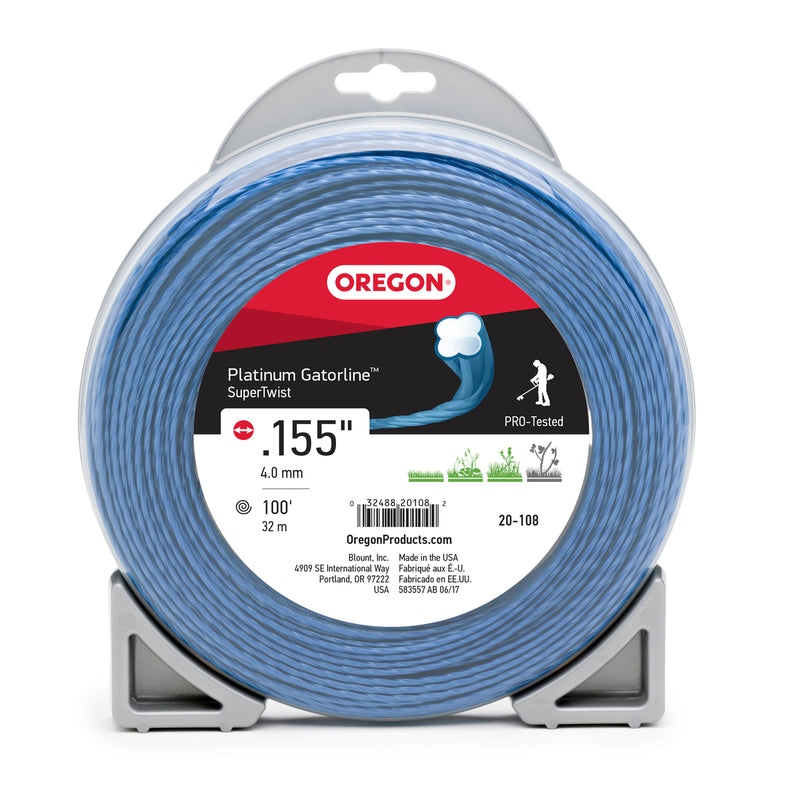 20-108 Oregon Gatorline Platinum Superwist Trimmer Line .155"