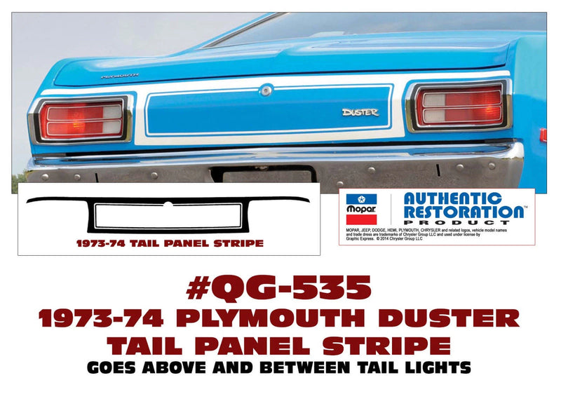 QG-535 Plymouth Duster Tail Stripe 1973-74